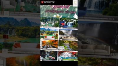 Beautiful Waterfall Wallpaper for Living Room  Ab ghar baithe lijiye jharno ka maza
