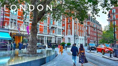 Central London City Walk  4K HDR Virtual Walking Tour around the City  Bond Street to Belgravia
