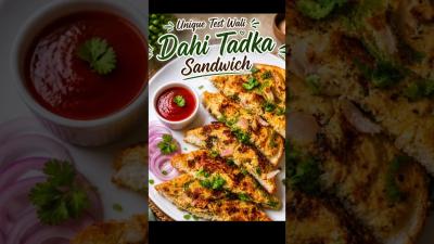 Dahi Tadka Sandwich Street Style Sandwich Recipe  Easy Breakfast Ideaytshorts shortsfeed recipe