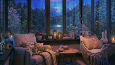 Fall Asleep w Rain on Window  Heavy Rain Sounds for Deep Sleep  Insomnia Relief
