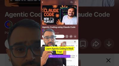 Free Agentic Coding Course in Hindi  Claude Code Tutorial by CampusX
