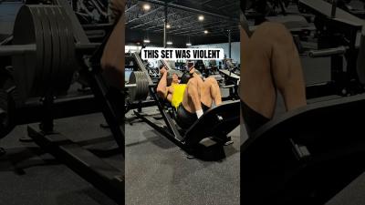 Heavy hack squats  no excuses left GymLife LegWorkout Fitness