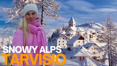Incredible Winter Walk in the Italian Alps 4K   Snowy Tarvisio Mountain Stroll