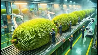 Inside the 50000 LB Jackfruit Plant  The HYPNOTIC Shredding of Modern Vegan Pork Production