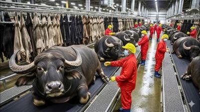 Inside the Worlds Largest AIPowered Buffalo Leather Factory  1 Million Luxury Bags Production