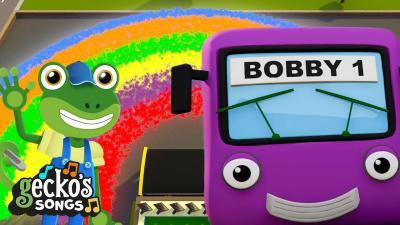 Learn Colors with Bobby the Bus  Geckos Garage  Cartoons For Kids  Toddler Fun Learning