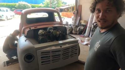 OFICINA RAIZ DO B RASIL STUDEBAKER V8 PRIMEIRA MONTAGEM