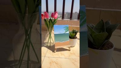 Palm Trees  Ocean Easy Relaxing Acrylic Painting Tutorial Simple Painting for Beginners art