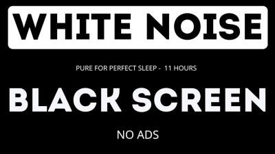 Pure White Noise for Perfect Sleep  Black Screen No Interruptions  11 Hours