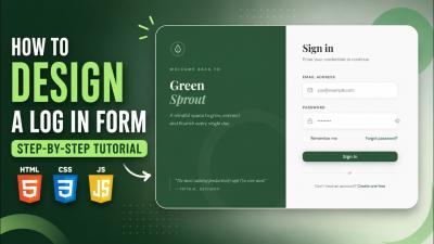Responsive Green Login Form Design with HTML CSS JS frontendcourse loginpage webdevelopment css