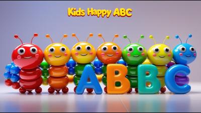 Super Bright ABC Colors Party  Easy Alphabet Song for Babies  Toddlers