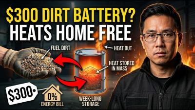 This 300 Gravel Battery Heats Your Entire Home All Winter  No Gas No Bill No Meter