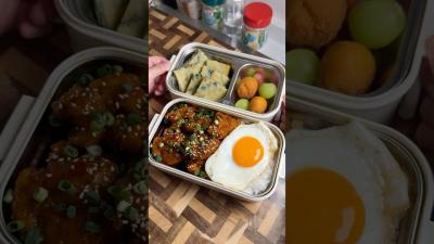 Yangnyeon Chicken Bento for him at 5 AM  