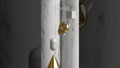 0 vs 100 Softness 3D Soft Body Simulation 3d shorts blender