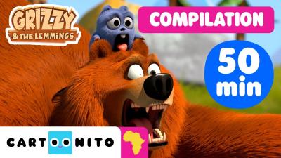 Almost 1 Hour of Grizzy and The Lemmings  Special Kids Compilation  Cartoonito Africa