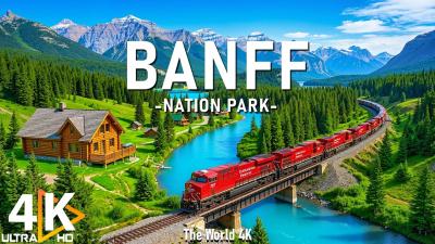 Banff National Park 4K  Majestic Rocky Mountains Scenic Lakes  Alpine Wilderness
