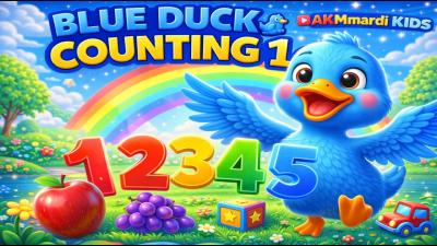 Blue Duck Counting Song 15  Learn Numbers for Kids  Nursery Rhymes  AKMmardi Kids