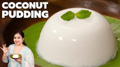 Coconut Pudding  Only 3 Ingredients  No Agar Agar No Gelatin  Pudding Recipe
