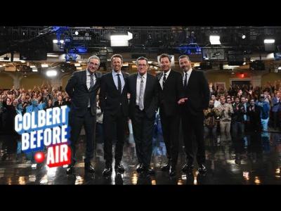 Colbert Before Air After The Interview With Strike Force Five
