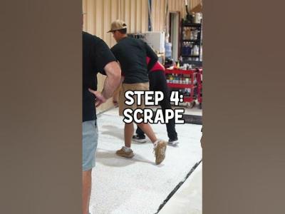Concrete  Flake Floor in 30 Sec 