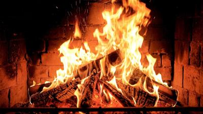 Cozy Fireplace 4K 12 HOURS. Fireplace with Crackling Fire Sounds. Fireplace Ambience