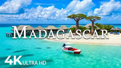 FLYING OVER MADAGASCAR 4K UHD  Soothing Music Along With Beautiful Nature Video  4K Video UHD 6