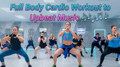 Full Body Cardio Workout to Upbeat Music 