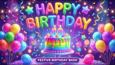 Happy Birthday Karaoke Song  Sing Along Birthday Music with Lyrics