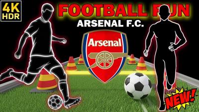 Immersive Interactive Warm Up  Warm Up with Arsenal F.C.  Viral Interactive Game Football Run FULL