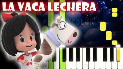 La Vaca Lechera  Cleo y Cuquín  Piano Cover  Tutorial  Karaoke