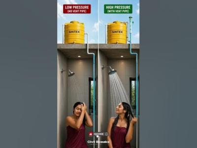 Low Water Pressure Fix It with ONE Simple Pipe Vent Pipe Explained construction plumbing