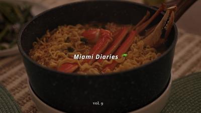 Miami Travel Diary  United First Class Luxury Pool Villa Stay  Cooking Crab Ramen with Choco 