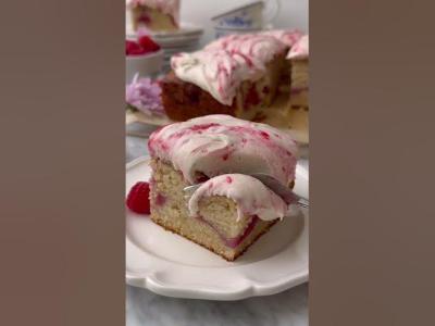 MOIST One Bowl Vegan White Chocolate Raspberry Cake