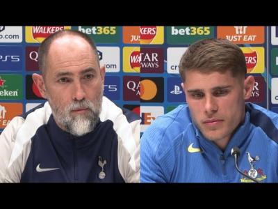 PEOPLE MAKE STUFF UP PRESS CONFERENCE Igor Tudor  Micky van de Ven Tottenham v Atlético Madrid
