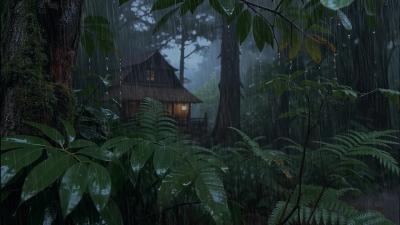 Perfect Night Rain Sounds on Leaves for Deep Sleep Like a Baby  Rain Sounds for Sleeping