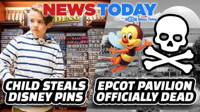 Planned EPCOT Pavilion Officially Dead Child Steals Pin at Disney World New Tower of Terror Queue