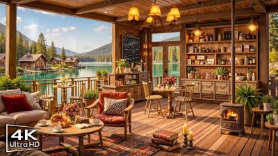Positive Morning with Soft Jazz Music Cozy Coffee Shop Ambience  Relaxing Jazz Background Music