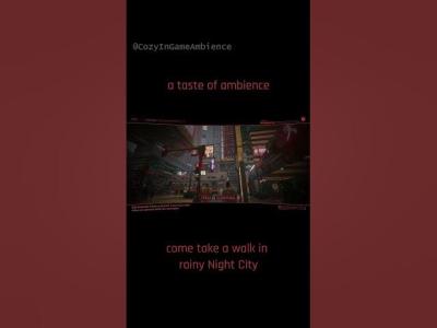 POV Youre lost in the rain in Night City cyberpunk2077 gaming ambience