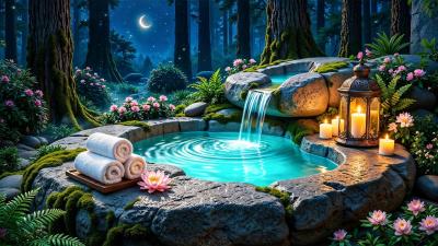 Soothing Spa Piano Music  Bamboo Water Sounds Relieves Stress Anxiety  Depression Deep Sleep 