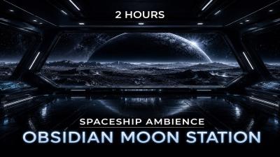 Spaceship Interior Ambience  Obsidian Moon Station  Deep Focus 2 Hours
