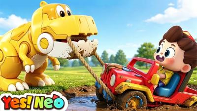 Ten In The Mud Dino Version  Learn Dinosaurs  Number Songs  Kids Songs  Yes Neo