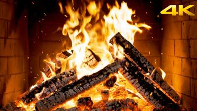  The MOST COZY FIREPLACE with CRACKLING WOOD and SOFT NIGHT AMBIENCE for SILENT CHRISTMAS NIGHTS