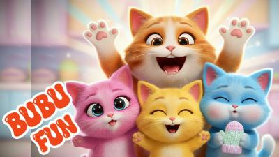 Three Little Kittens  Nursery Rhymes  Kids Songs BuBufun