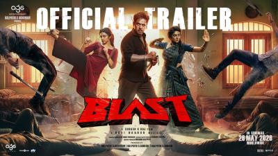 Blast  Trailer  Arjun Preity Mukundhan Abhirami  Ravi Basrur  Subash K Raj  AGS Entertainment