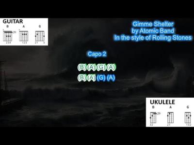 Gimme Shelter capo 2 in the style of The Rolling Stones play along with scrolling chords  lyrics