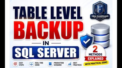 How to Take TABLE BACKUP in SQL Server  2 Methods with RealTime Practical Demo  SQL DBA Course
