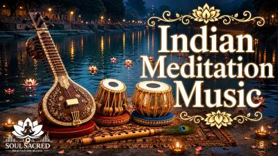 Indian Meditation Music  Soothing Sitar Flute  Tabla Meditation Music