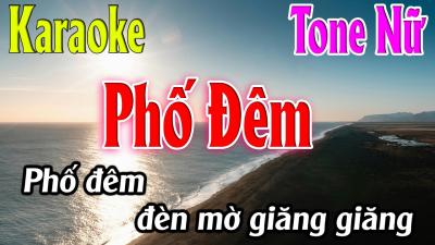 Phố Đêm Karaoke Tone Nữ Beat Mới  Karaoke Lâm Organ