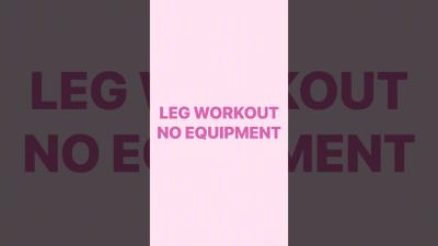 Save this 2Min Leg Workout No Equipment 