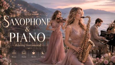  Saxophone  Piano Relaxing Instrumental 2026  Beautiful Romantic Music for Study Sleep  Relax